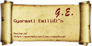 Gyarmati Emilián névjegykártya